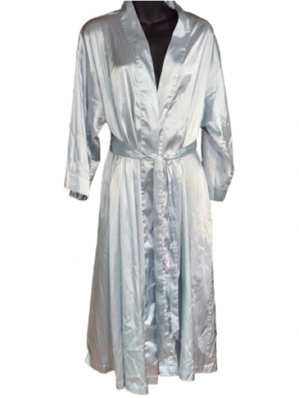 Cabernet Light Blue Satin Robe medium